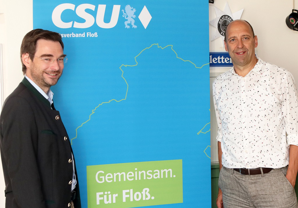 CSU-Kreisvorsitzender MdL Dr. Stephan Oetzinger (l.) und Ortsverbandsvorsitzender Harald Gollwitzer trauen der CSU bei den nächsten Wahlen einiges zu: „Wir sind näher am Menschen“, so die beiden übereinstimmend.